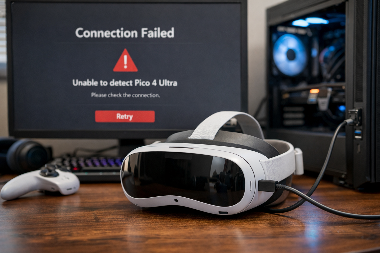 Pico 4 Ultra не подключается к ПК