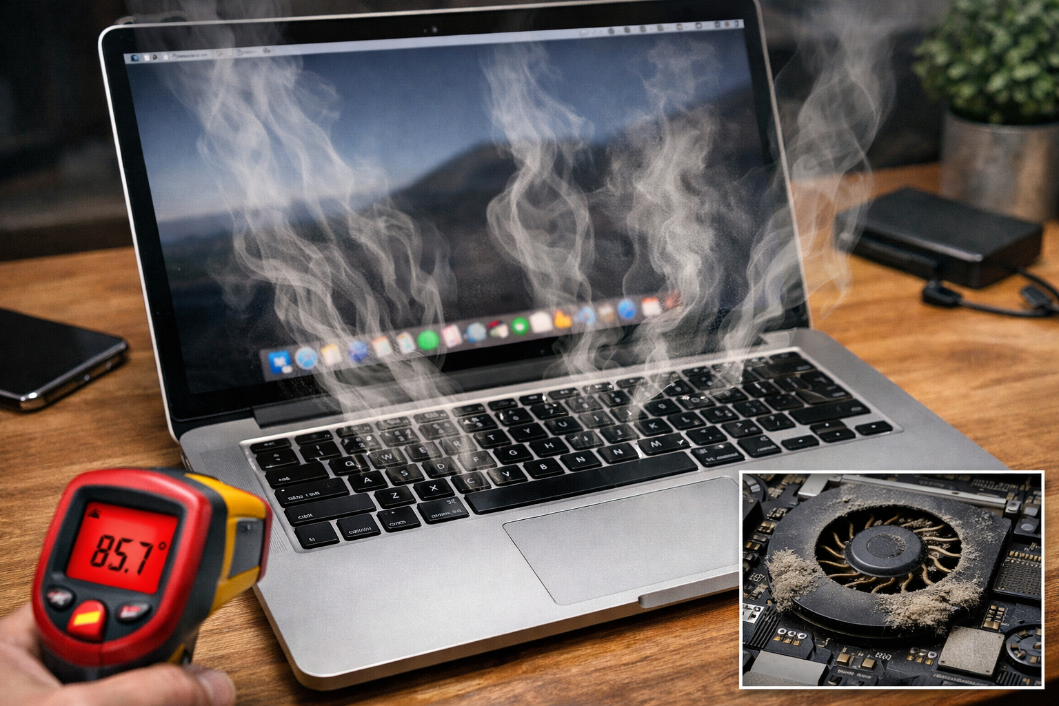 MacBook греется и шумит: причины и решения