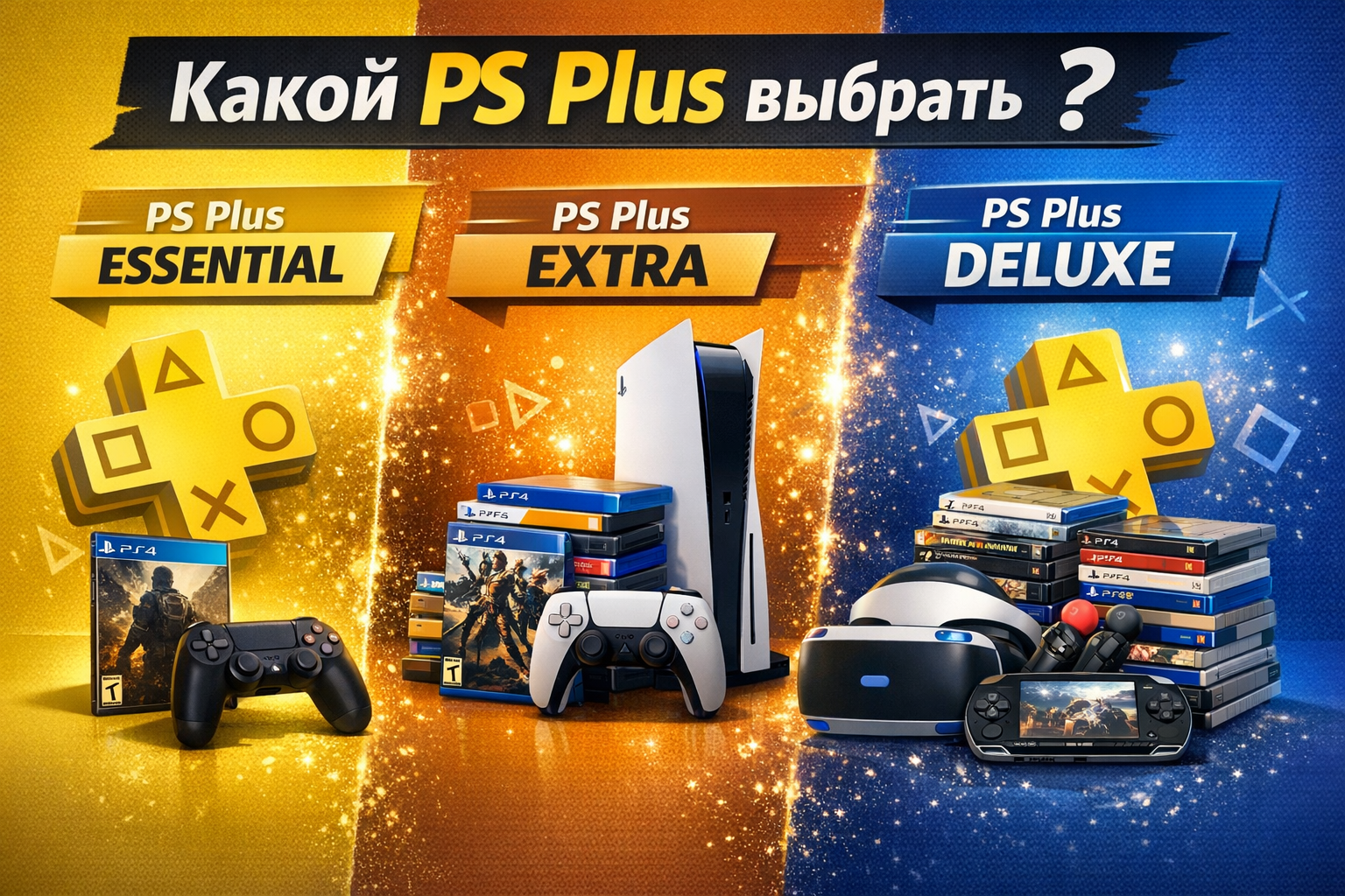 Какой PS Plus выбрать: Essential, Extra или Deluxe