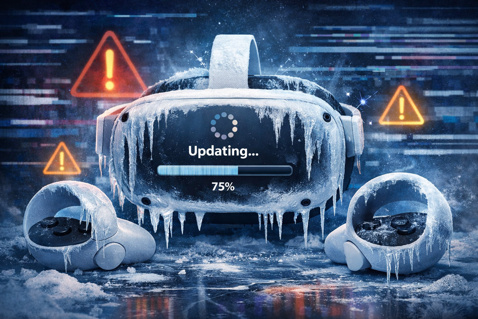 Quest зависает на этапе обновления после включения: как восстановить настройку