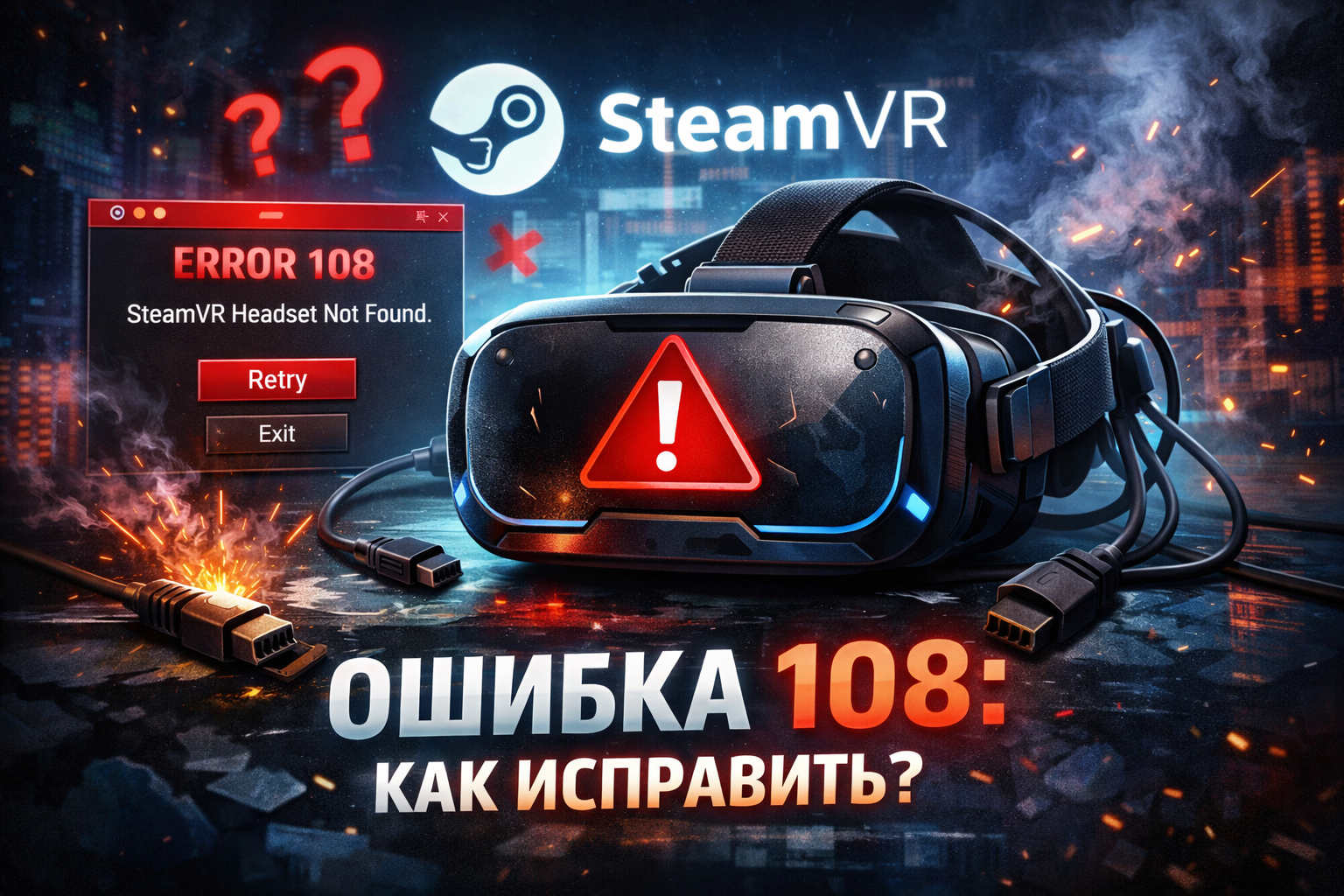 SteamVR ошибка 108: как исправить