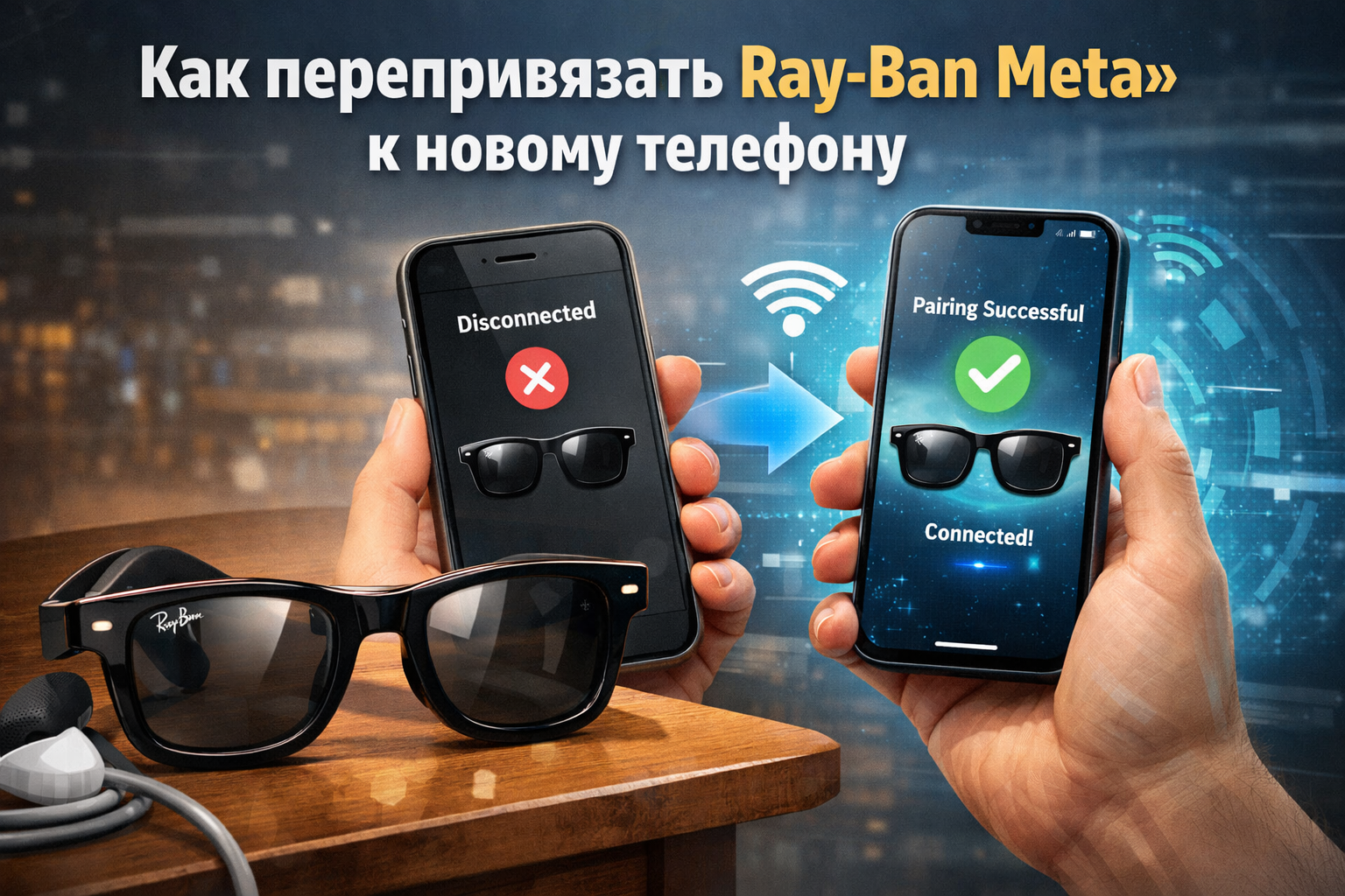 Как перепривязать Ray-Ban Meta* к новому телефону