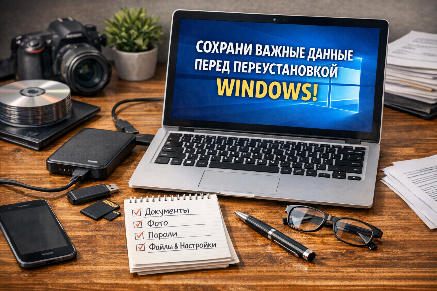 Что сохранить перед переустановкой Windows