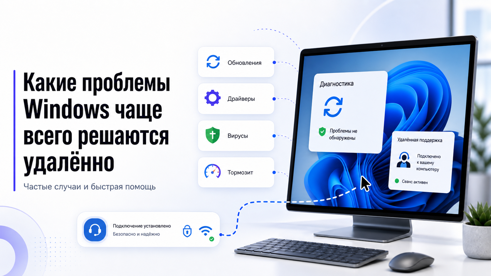 Какие проблемы Windows чаще всего решаются удалённо