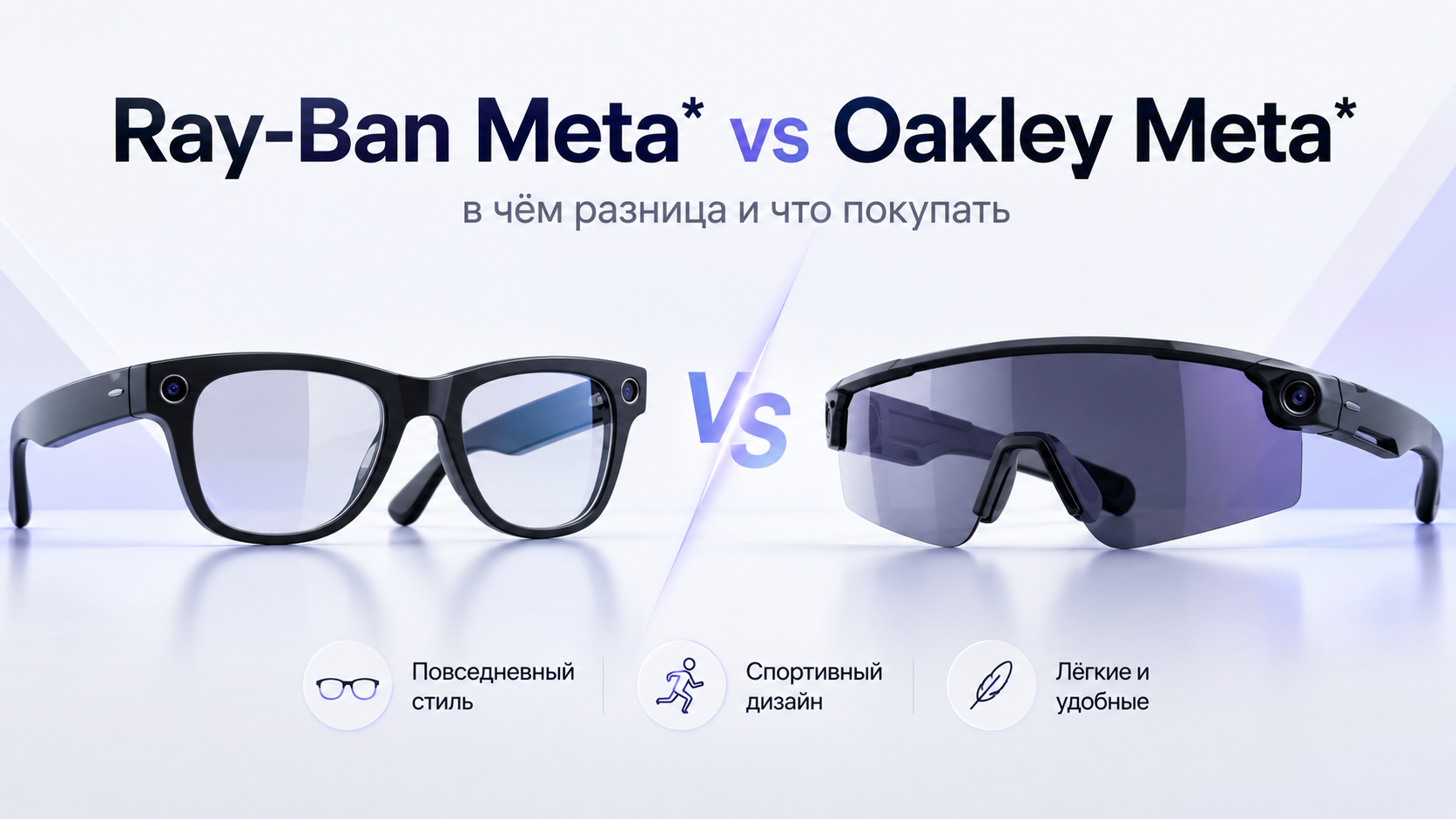 Ray-Ban Meta* vs Oakley Meta*: в чём разница и что покупать