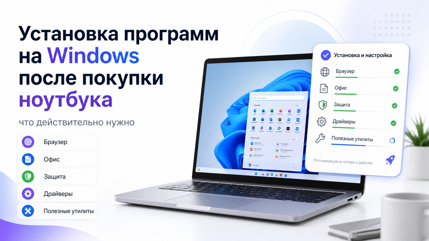 Установка программ на Windows после покупки ноутбука: что действительно нужно