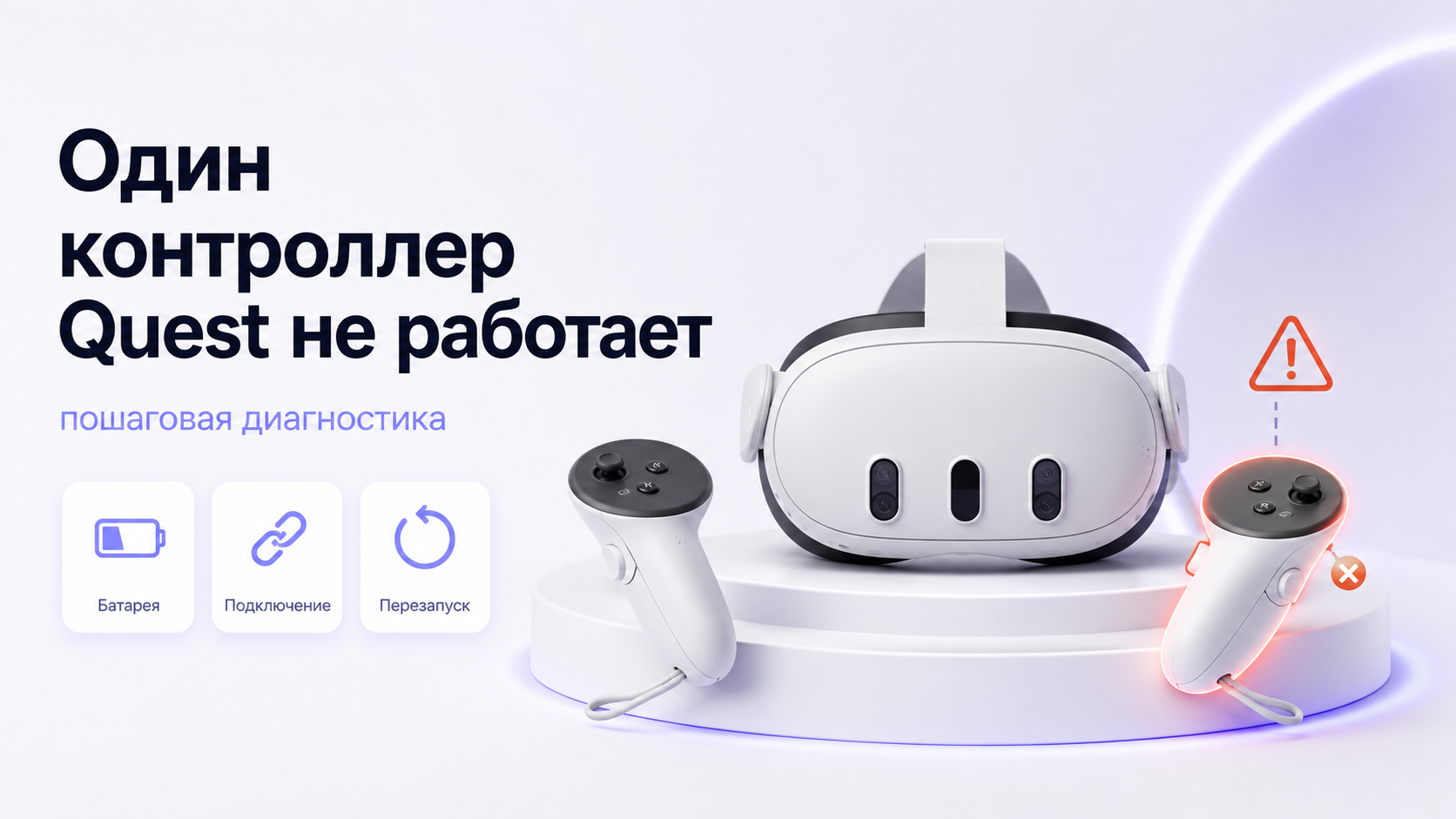 Один контроллер Quest не работает пошаговая диагностика