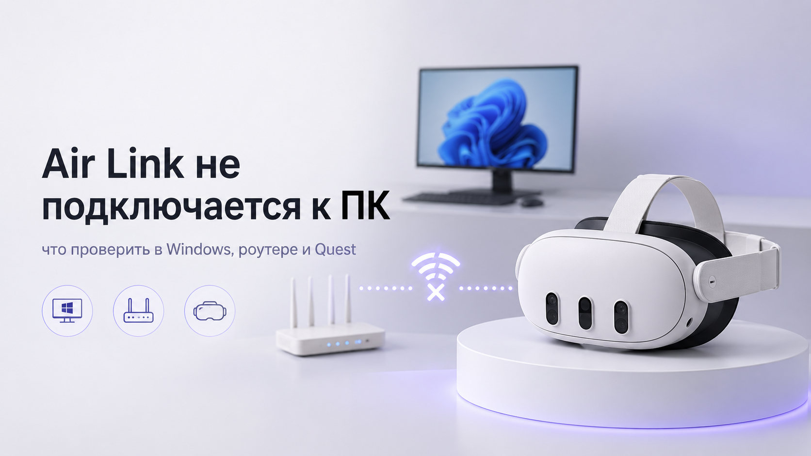 Air Link не подключается к ПК что проверить в Windows, роутере и Quest