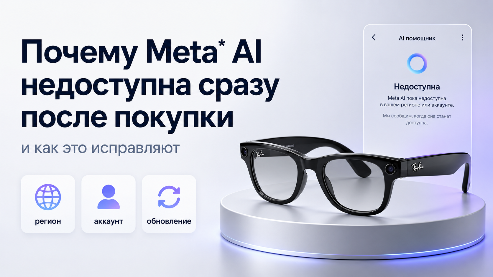 Почему Meta AI недоступна сразу после покупки и как это исправляют