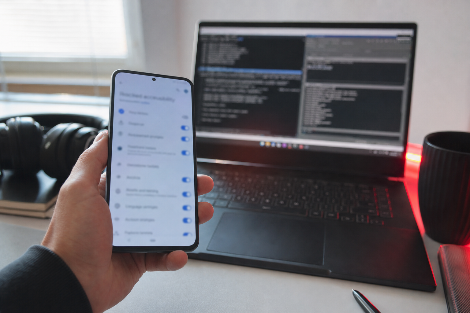 Иллюстрация к новости ExShare: RedHook на Android использует Wireless ADB: что проверить, если приложение просит Accessibility