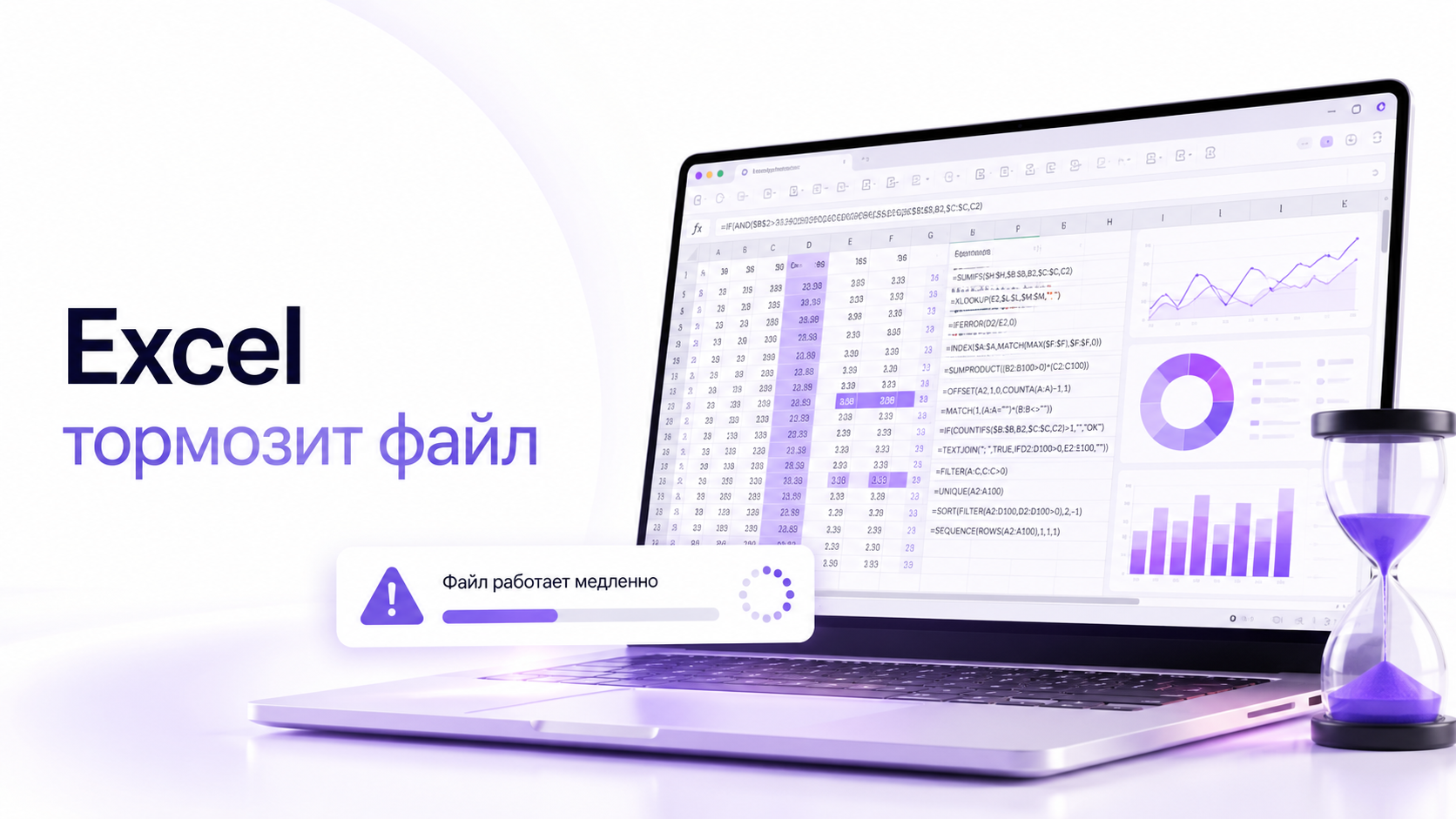 Excel тормозит на одном файле — диагностика формул и памяти