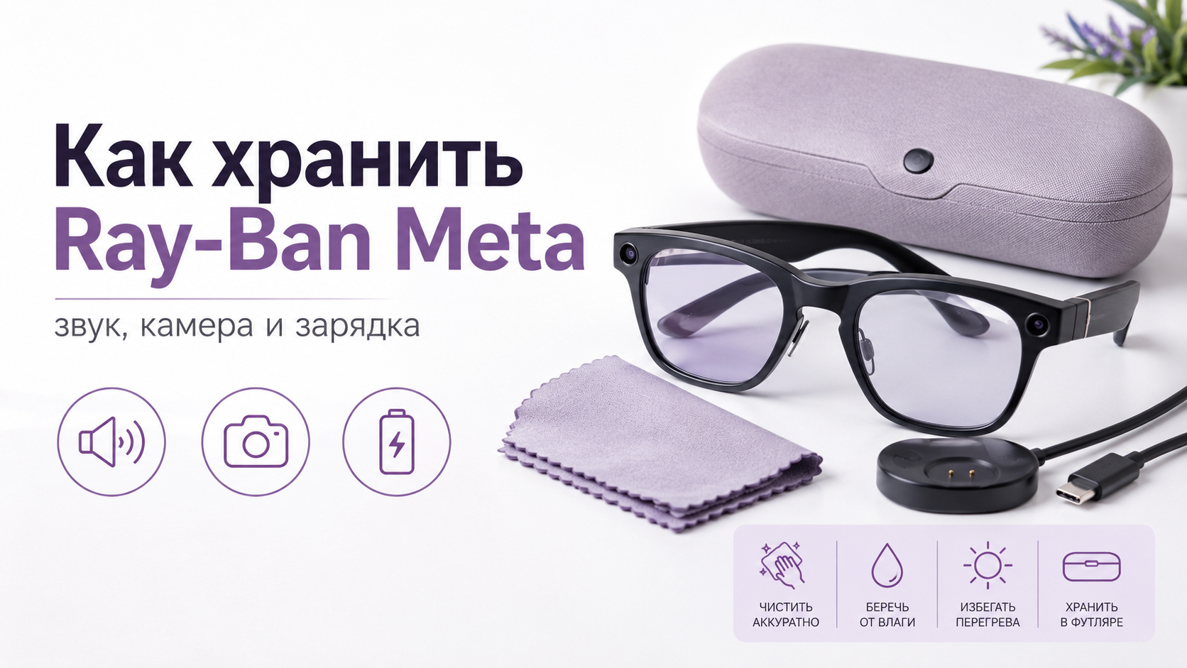 Ray‑Ban Meta умные очки в защитном кейсе для аккуратного хранения