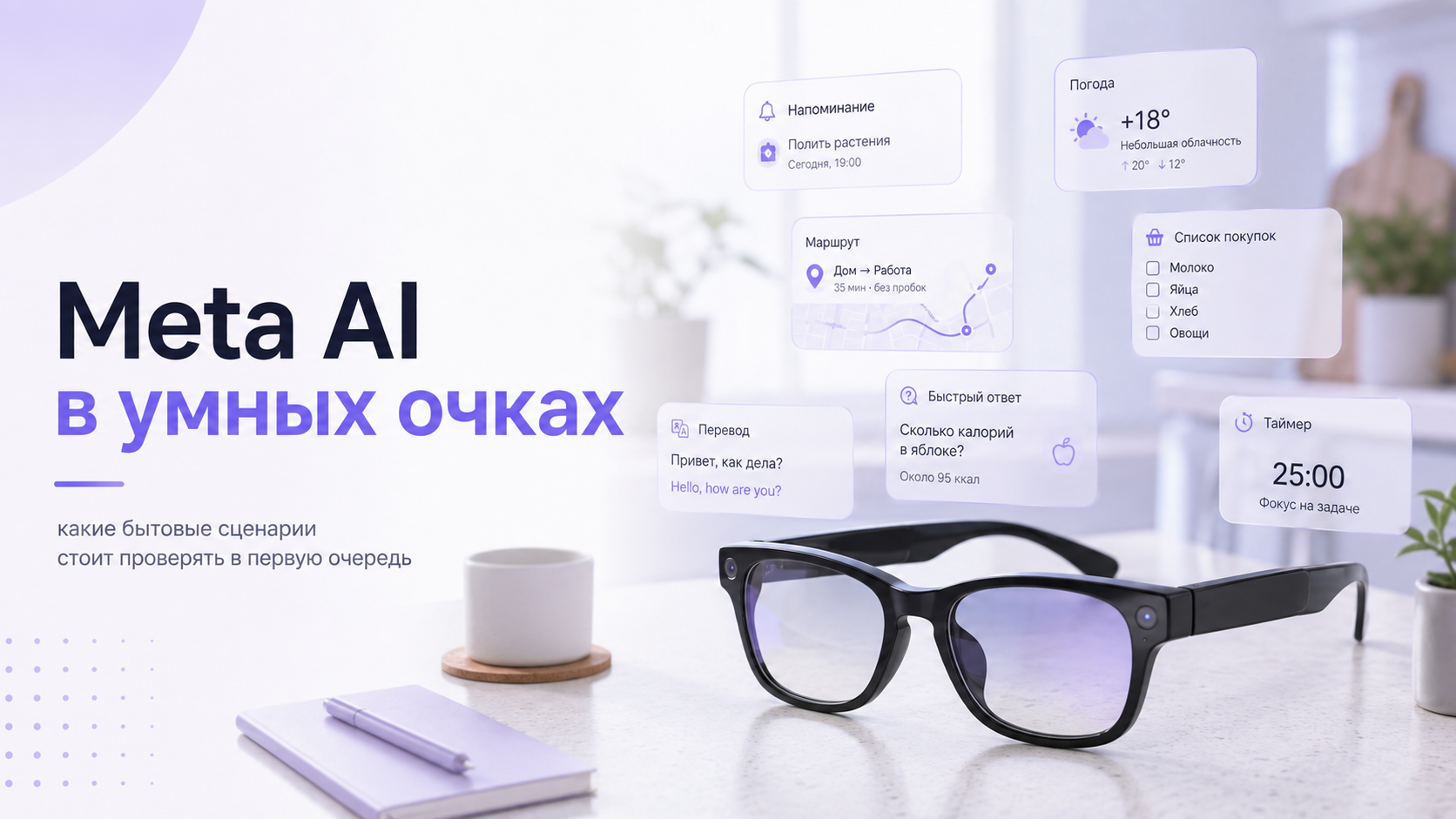Meta AI в умных очках: какие бытовые сценарии стоит проверять в первую очередь