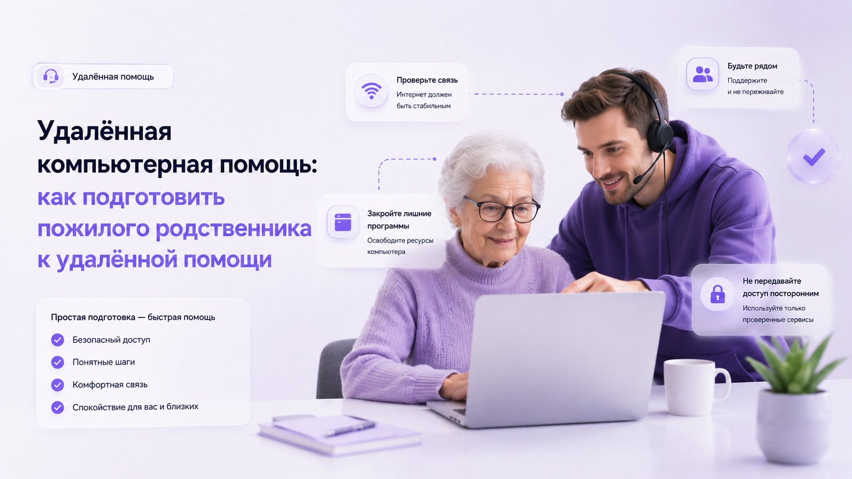 Удалённая компьютерная помощь: как подготовить пожилого родственника к удалённой помощи